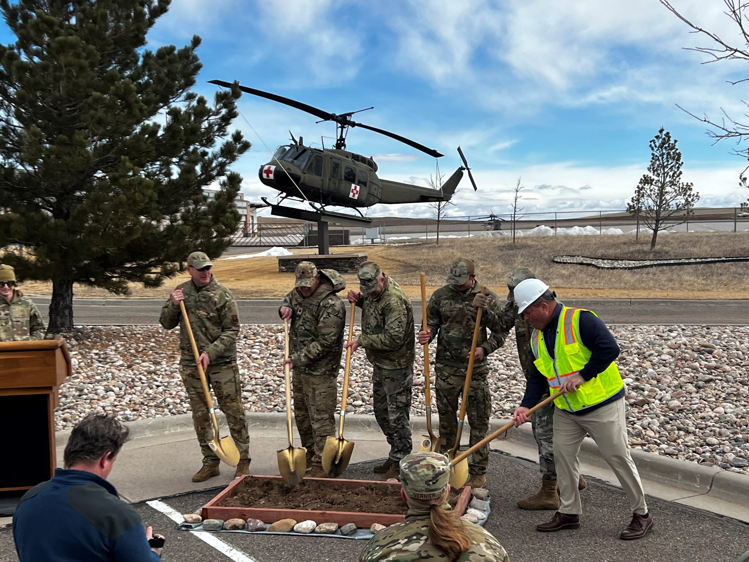 Ground-breaking ceremony for a new facility in FE Warren Air Force Base, Wyoming. Photo: Conti Federal Services