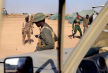 Malian soldiers attending a training session