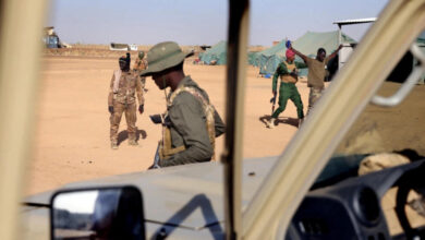 Malian soldiers attending a training session