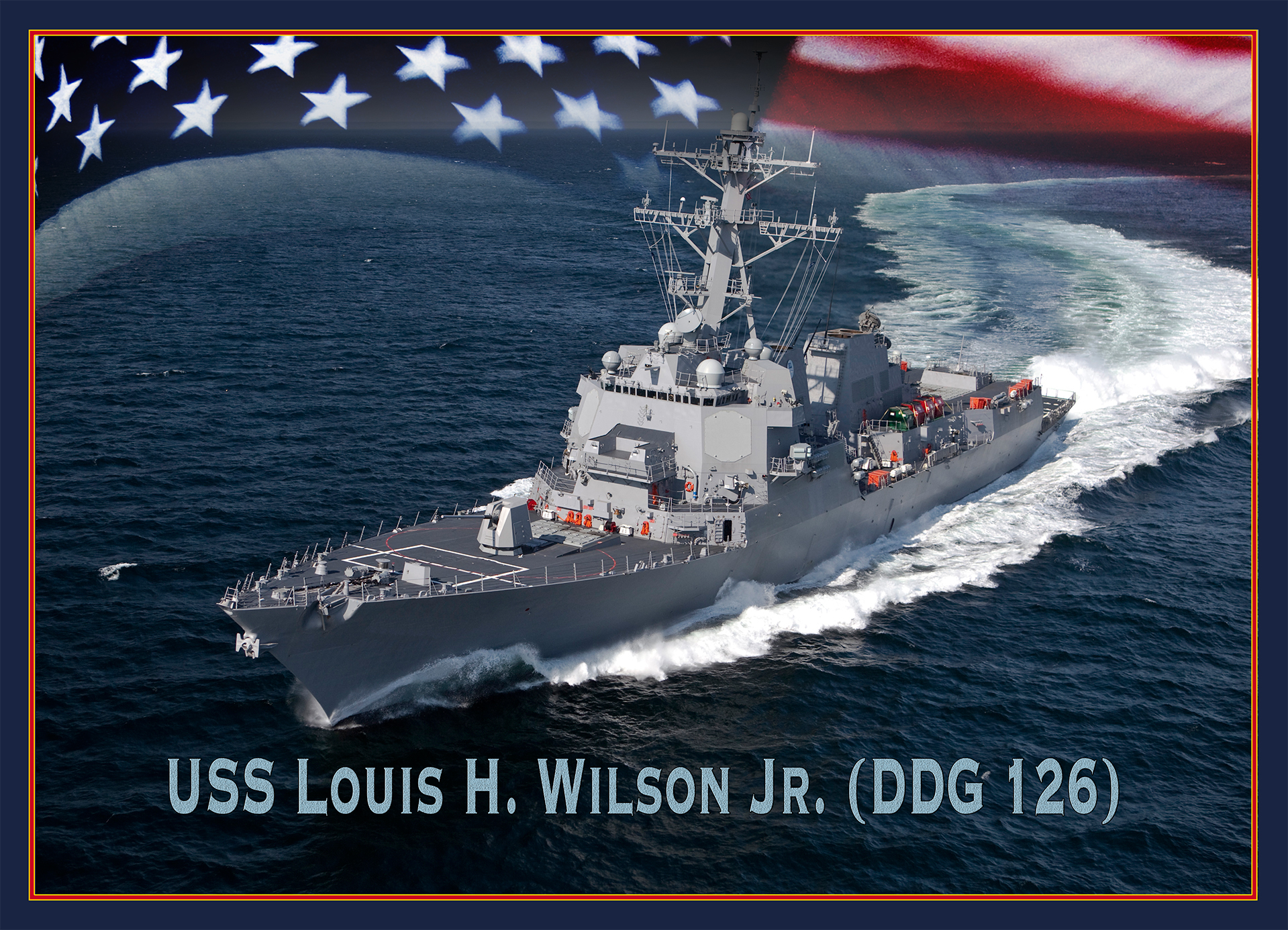 160830-N-LV331-004WASHINGTON (Aug. 30, 2016) A graphic representation of the future USS Louis H. Wilson Jr. (DDG 126). (U.S. Navy photo by Mass Communication Specialist 1st Class Armando Gonzales/Released)