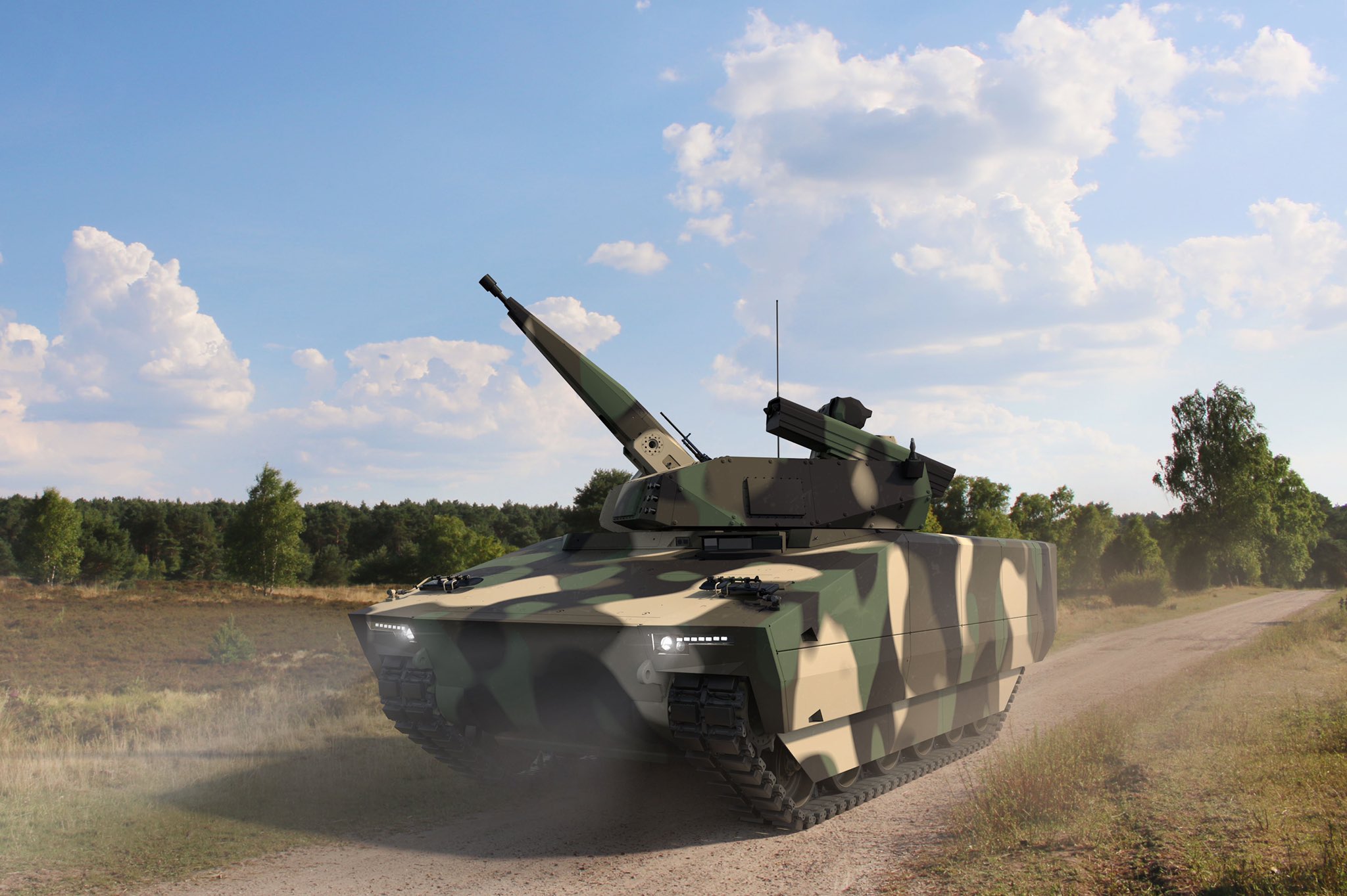 Skyranger turret mounted on Lynx infantry fighting vehicle.