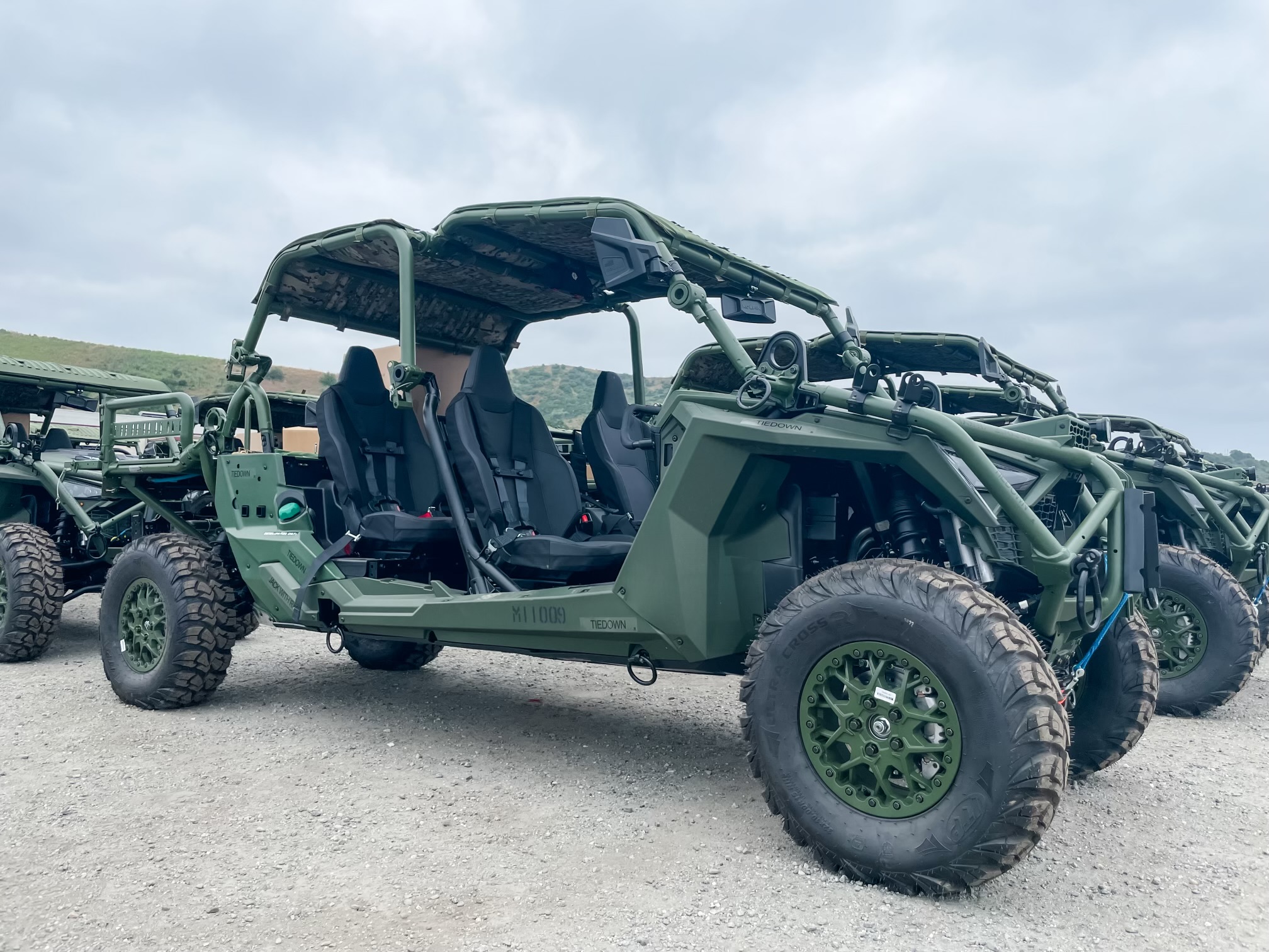 Quantico Base, Va - The ULTV is a modular, off-road, utility vehicle which can be configured to provide logistical support to the FMF, perform casualty evacuation, command and control, and electronic warfare missions. (Marine Corps photo by Ashley Calingo.)