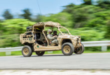 U.S. Marines with the 31st Marine Expeditionary Unit Command element (MEU), operate an ultra-light tactical vehicle to the next communication exercise target point on Camp Hansen, Okinawa, Japan, May 11, 2021. Marines with the 31st MEU conduct communication exercises to validate training readiness and refine inter major subordinate elements communication control. The 31st MEU, the Marine Corps’ only continuously forward-deployed MEU, provides a flexible and lethal force ready to perform a wide range of military operations as the premier crisis response force in the Indo-Pacific region. (U.S. Marine Corps photo by Lance Cpl. Grace Gerlach)