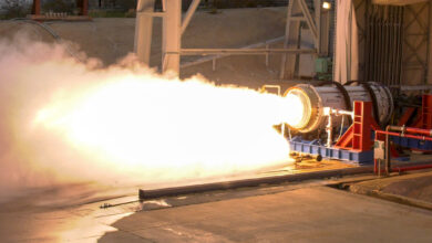 Testing of eSR-19 advanced large solid rocket motor for MDA's next ballistic missile target systems.