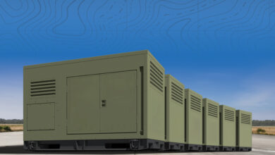 Rendering of GM Defense’s energy storage solution.
