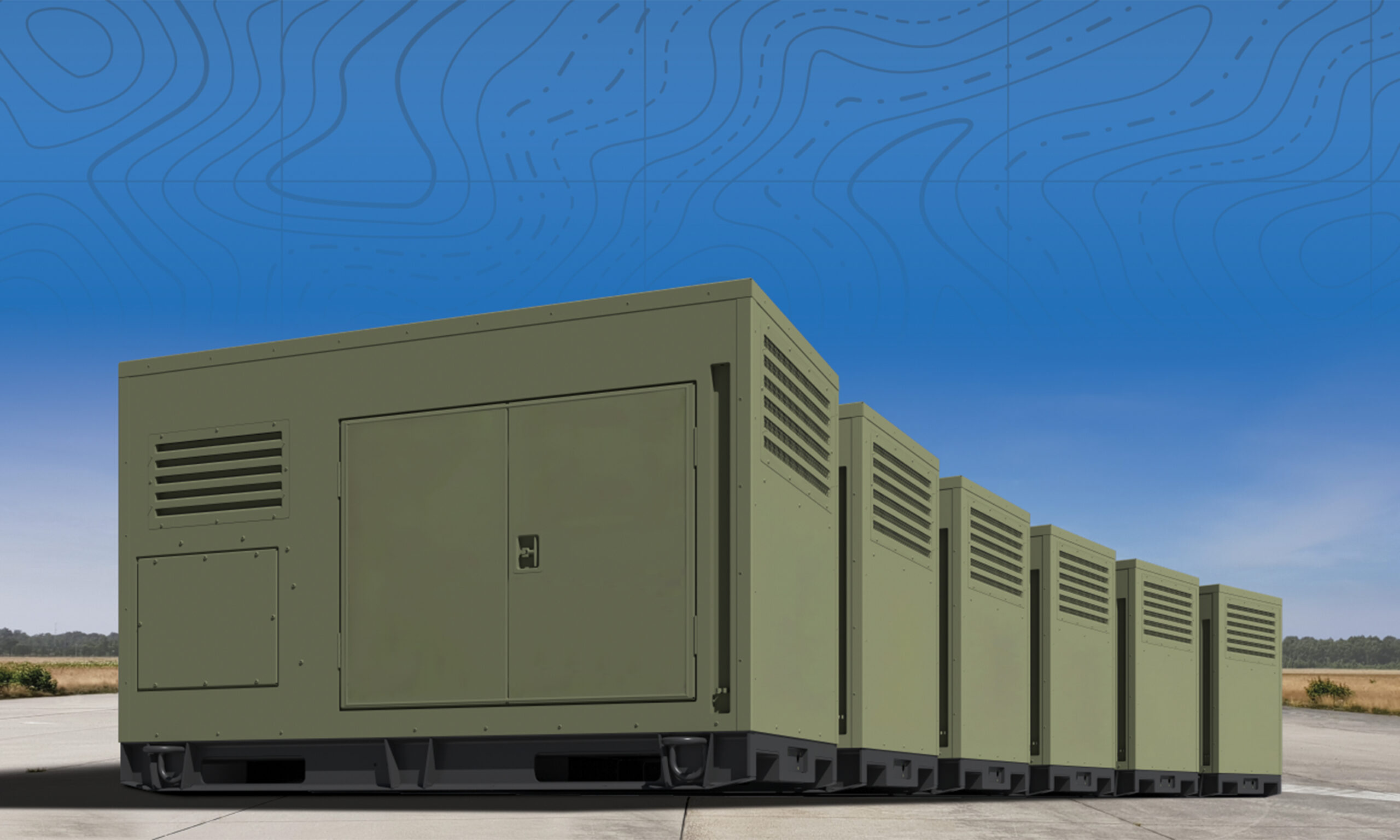 Rendering of GM Defense’s energy storage solution.