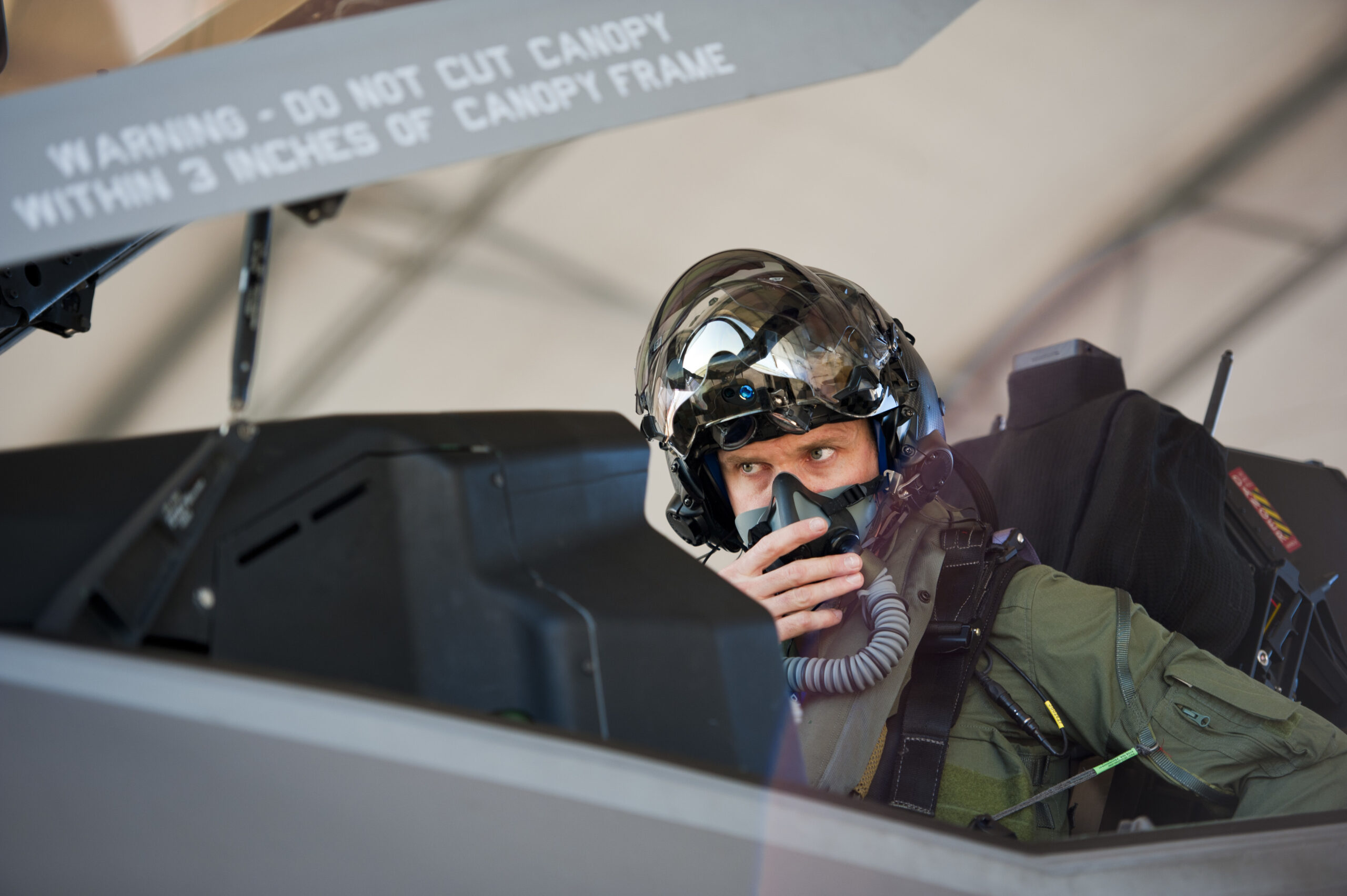 Royal Australian Air Force Squadron Leader Andrew Jackson, F-35 Lightning II student pilot, prepares to take off on his final training mission from Eglin Air Force Base, Fla., April 23, 2015. Jackson made history as the first Australian pilot to fly in the F-35A. The fifth-generation aircraft will meet Australia’s future air combat and strike needs, providing a networked force-multiplier effect in terms of situational awareness and combat effectiveness. (U.S. Air Force photo/Staff Sgt. Marleah Robertson)