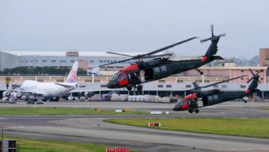 Taiwan staged its first-ever military drill at Taoyuan International Airport on Wednesday as part of the annual Han Kuang exercises