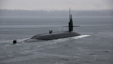 The Ohio-class ballistic-missile submarine USS Kentucky (SSBN 737)