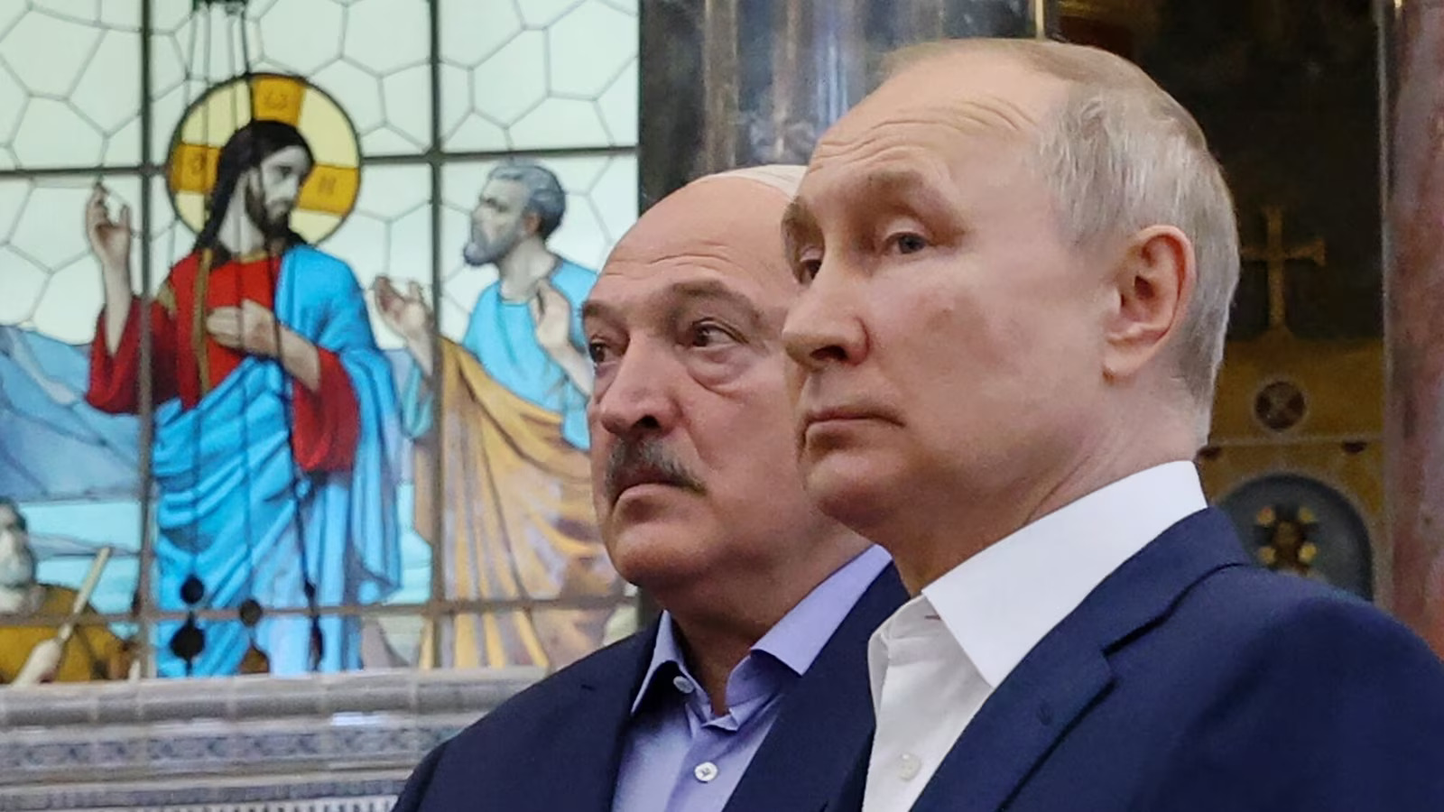 Russia's President Vladimir Putin and Belarus' President Alexander Lukashenko