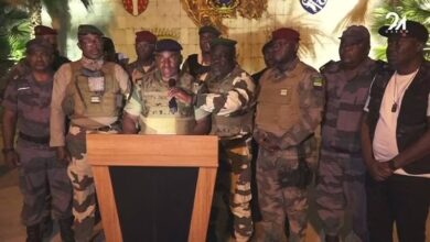 Gabonese soldiers announce 'an end to the current regime.'