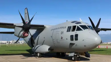Slovenia's first C-27J Spartan military transport aircraft