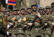 Armenian service members in Yerevan