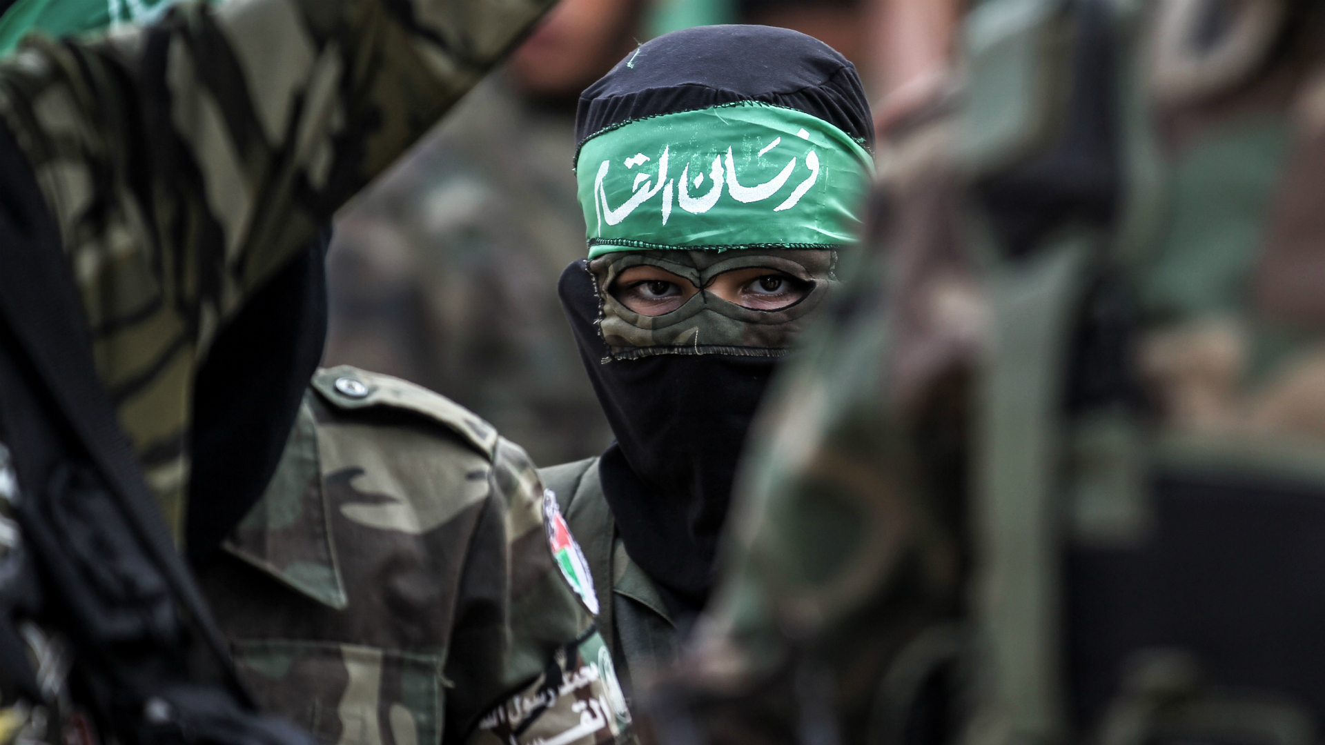 Close up of a Hamas fighter