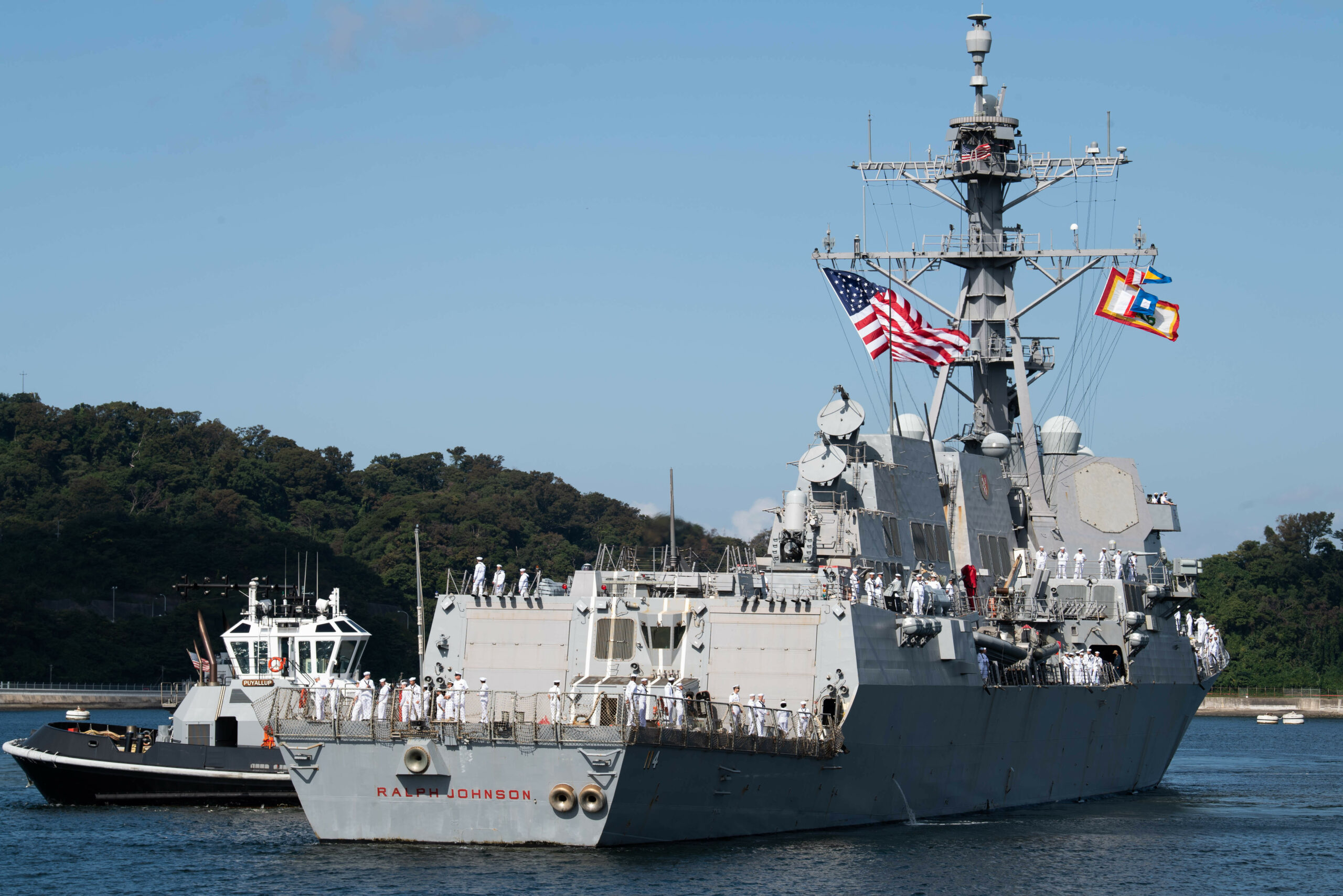 The Arleigh Burke-class guided-missile destroyer USS Ralph Johnson