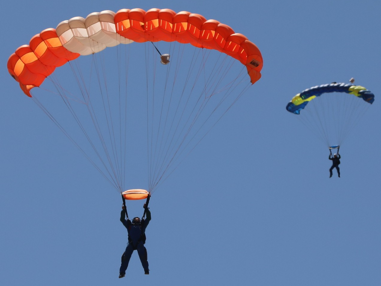 Australian Army soldiers from 1st Armoured Regiment solo jump during the accelerated freefall course at Adelaide Skydiving Centre, South Australia.
