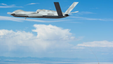 GA-ASI MQ-20 Avenger drone with “smart end feature” towline