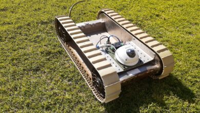 A US Army unmanned ground vehicle replica with cybersecurity algorithm.