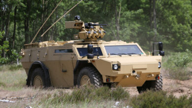 Fennek armoured reconnaissance vehicle.
