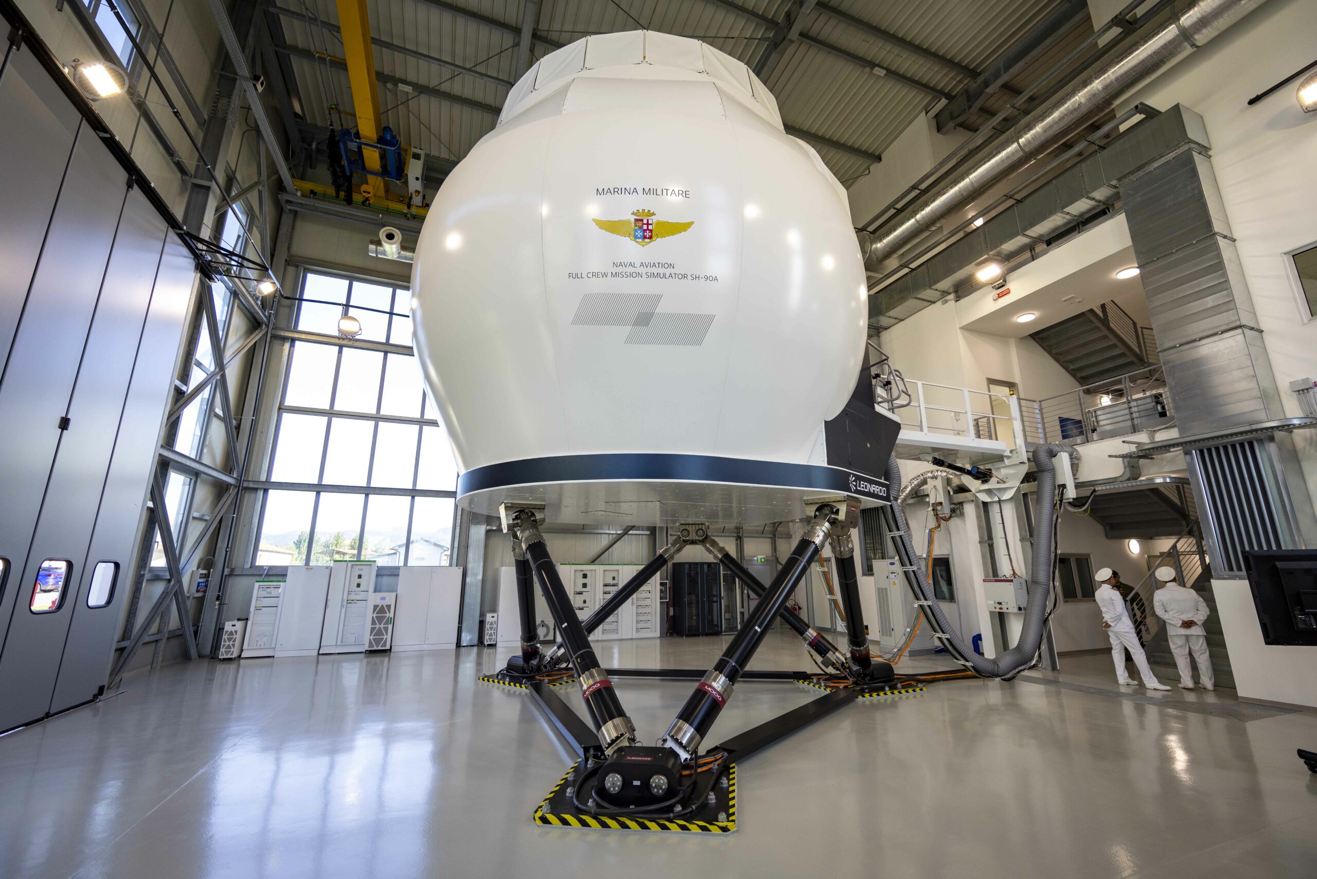 Flight simulator at the Full Crew Simulation Training Center in Maristaeli Luni Base. Photo: Leonardo