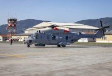 Italian Navy’s final NH90 helicopter at Maristaeli Luni Base