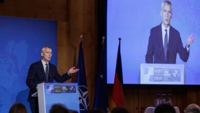 NATO Secretary General Jens Stoltenberg at the first NATO Annual Cyber Defence Conference