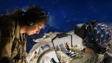 A graphic of U.S. Air Force scientists conducting human performance research. The Clinical and Operational Space Medicine Innovation Consortium, or COSMIC, created a research working group to address defense space-linked medical research gaps. This newly- established collaboration between the 711th Human Performance Wing’s Human Effectiveness Directorate, the Air Force Research Laboratory and the 59th Medical Wing will serve as a platform to fuse human health and performance research capabilities and expertise across both organizations. (U.S. Air Force graphic / Randy Palmer)