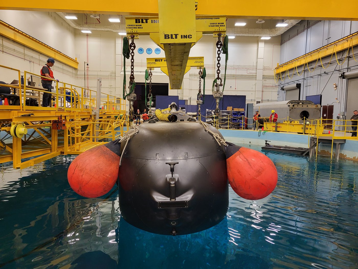 US Navy's first Orca Extra Large Unmanned Undersea Vehicle (XLUUV), the XLE0.