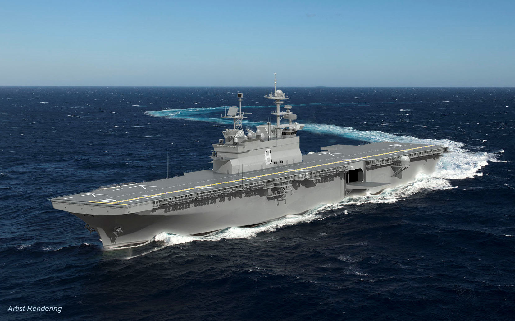 HII Christens US Navy’s Third America Amphibious Assault Vessel