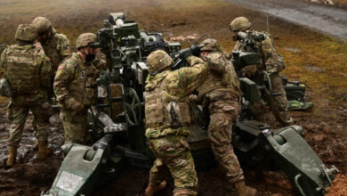 U.S. Soldiers assigned to Cobra Battery, Field Artillery Squadron, 2nd Cavalry Regiment, conduct a direct fire exercise with M777 Howitzers, Grafenwoehr Training Area in Bavaria, Germany, Feb. 04 2021. (U.S. Army photo by Kevin Sterling Payne)