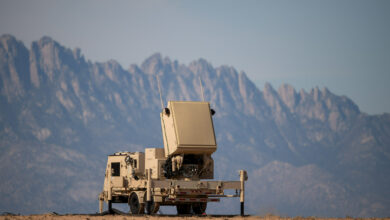 The GhostEye® MR, pictured here during an extended exercise at White Sands Missile Range, is an advanced medium-range sensor for the National Advanced Surface to Air Missile System (NASAMS).