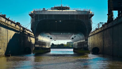 USNS Cody Spearhead-class Expeditionary Fast Transport Vessel (EPF 14). Photo: Screenshot from Austal YouTube channel