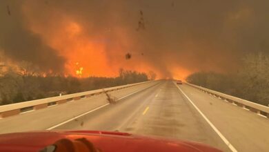 Wildfires near Amarillo, Texas