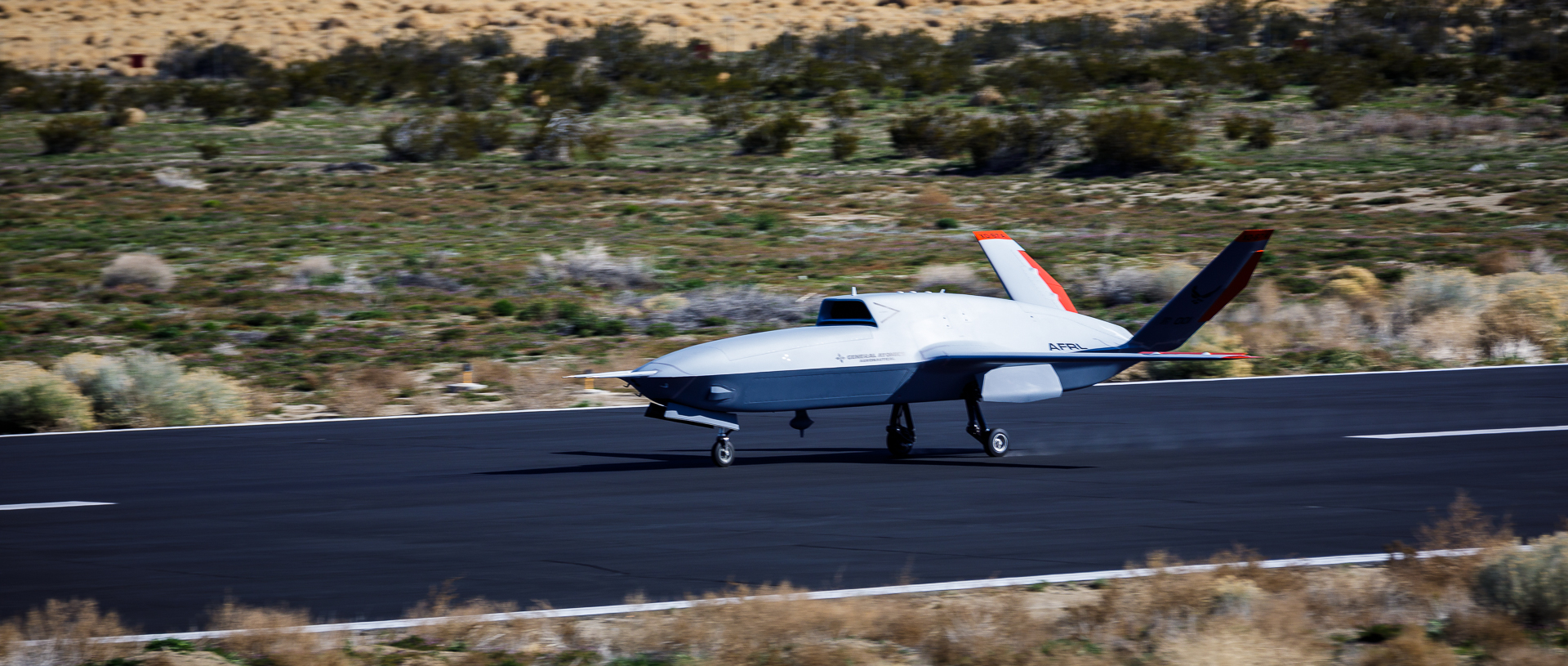 AFRL’s XQ-67A Off Board Sensing Station, or OBSS, designed and built by General Atomics, took its maiden flight Feb. 28 from Gray Butte Field Airport, Palmdale, California. XQ-67A completed several test points and safely recovered on the first of a series of flight tests. The XQ-67A is the first of a second generation of autonomous collaborative platforms, or ACP.(Courtesy photo.)