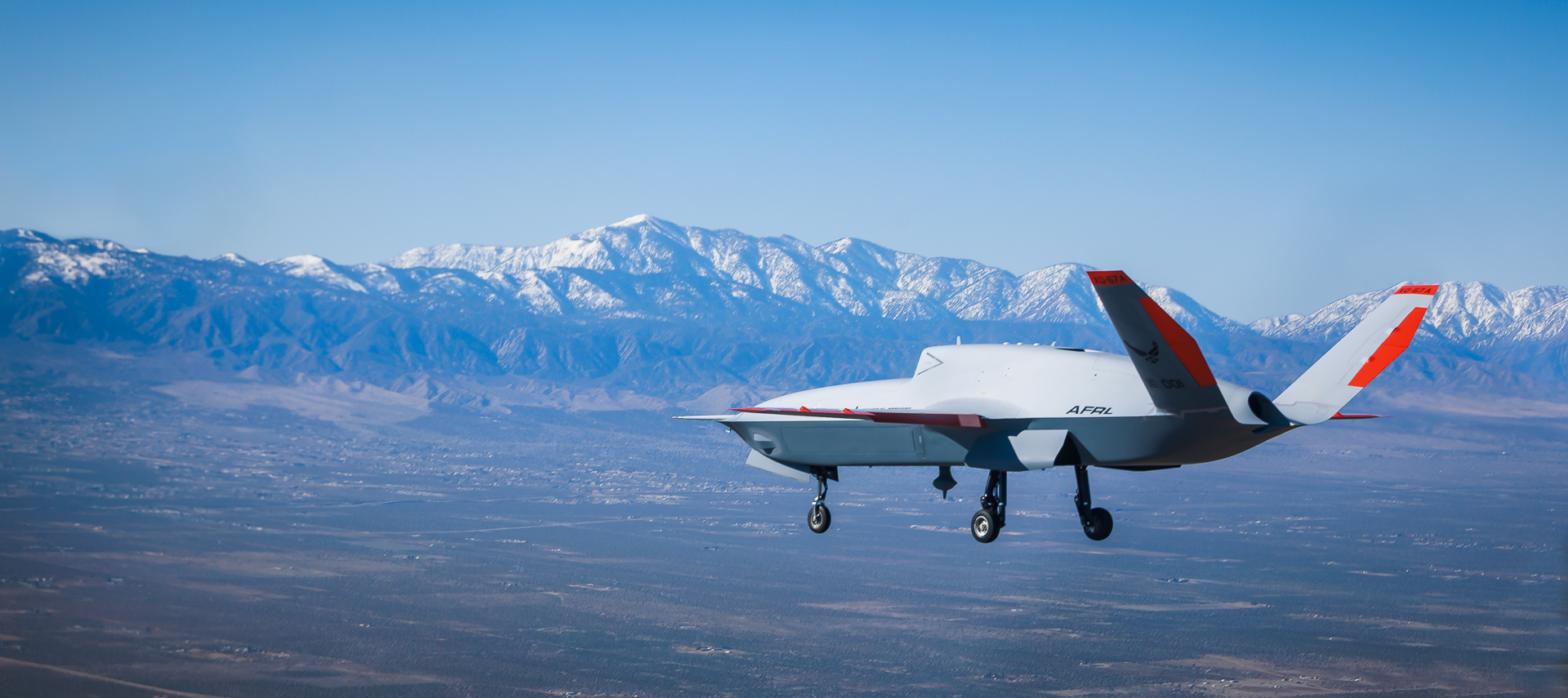 AFRL’s XQ-67A Off Board Sensing Station, or OBSS, designed and built by General Atomics, took its maiden flight Feb. 28 from Gray Butte Field Airport, Palmdale, California. XQ-67A completed several test points and safely recovered on the first of a series of flight tests. The XQ-67A is the first of a second generation of autonomous collaborative platforms, or ACP.(Courtesy photo.)