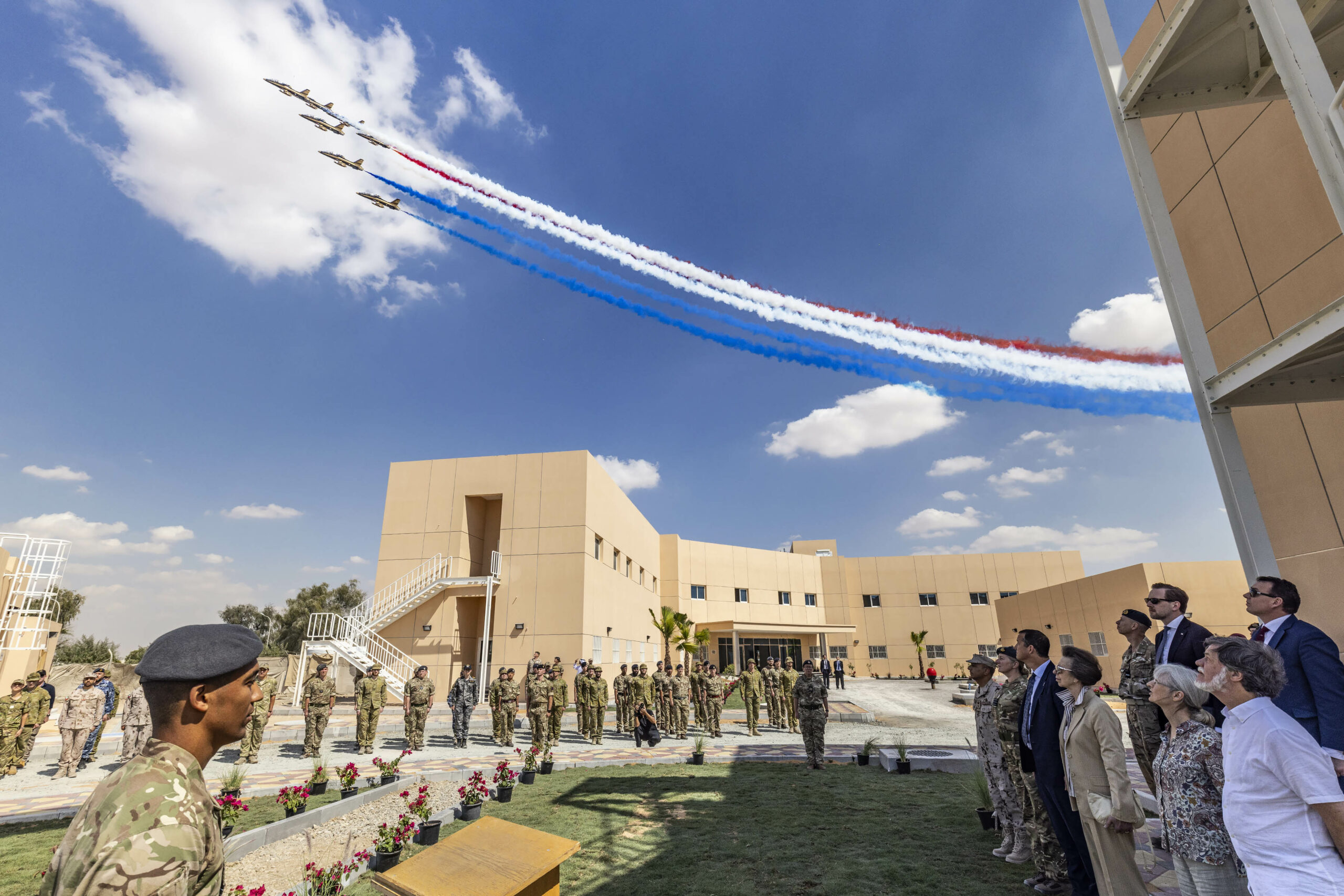 On 1 March 2024, Her Royal Highness (HRH) The Princess Royal officially opened a permanent UK military facility at Al-Minhad Air Base in the United Arab Emirates. The new HQ, accommodation and welfare facility is called Donnelly Lines, aft Sgt Donnelly who died in Feb 1943 in Furijarah after the crew of an RAF Wellington Bomber crash landed. The facility demonstrates the UK and RAF commitment to the UAE and the region as we stand side by side to work for peace and stability in the region. The UAE and the UK have a long and shared history and this development is the next step of that bilateral friendship.