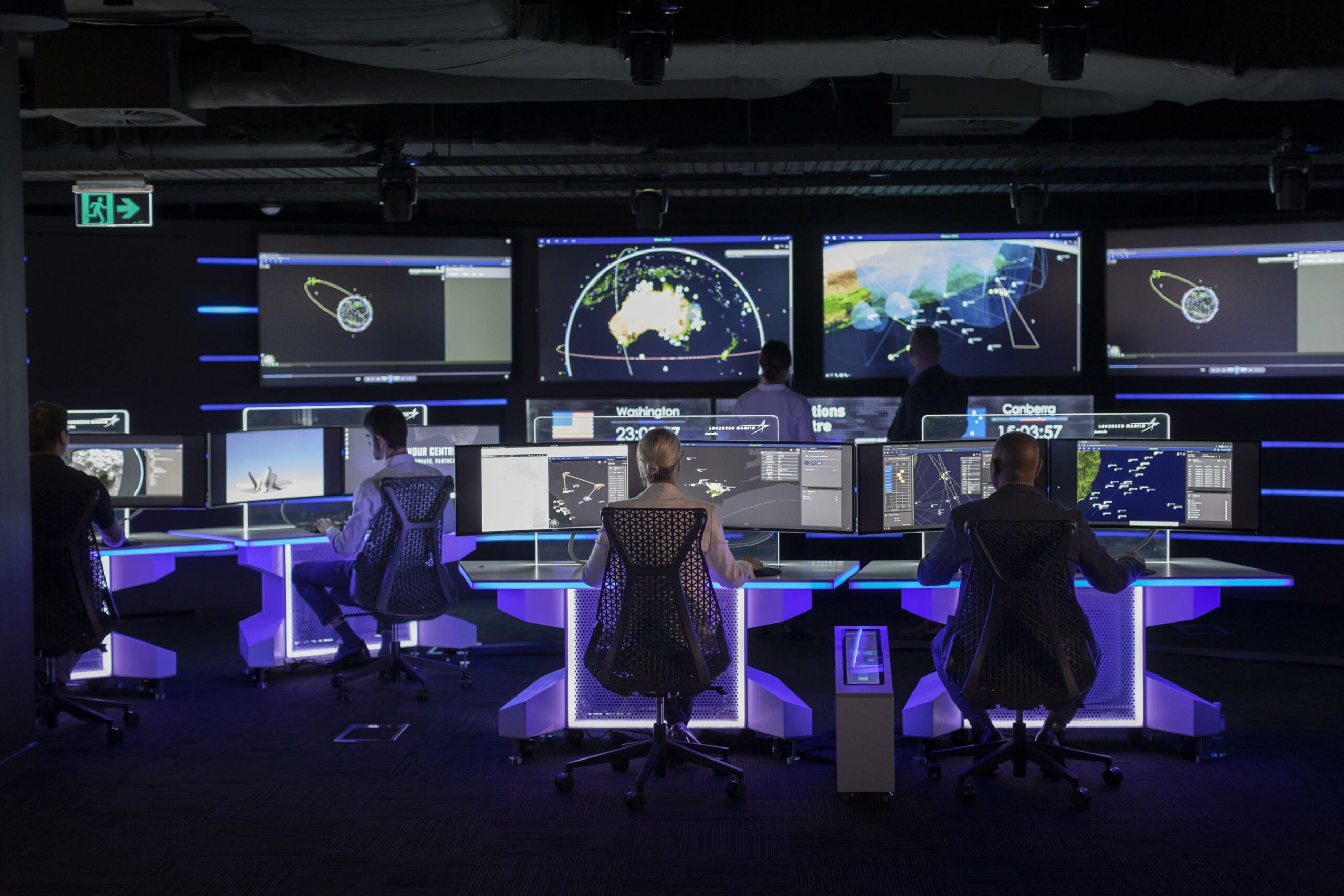 Personnel operating a Joint Air Battle Management System. Photo: Lockheed Martin